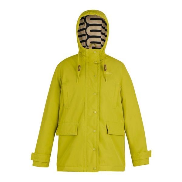Kurtka Damska Orla Kiely Plain Mid Length Waterproof Jacket. Zielone kurtki damskie Regatta, bez wzorów, bez kaptura. Za 223.99 zł.
