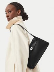 Calvin Klein Torebka Mix Media Shoulder Bag LV04F3886G Czarny. Czarne torebki klasyczne damskie CALVIN KLEIN, bez wzorów, bez dodatków. Za 529.99 zł.