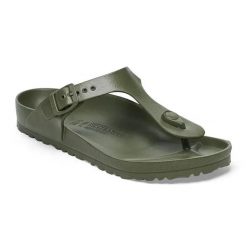 Birkenstock Gizeh EVA Japonki unisex. Zielone klapki damskie Birkenstock, bez wzorów, bez obcasa. Za 189.99 zł.