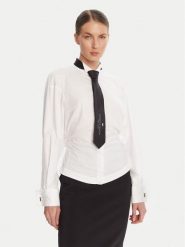 Elisabetta Franchi Koszula re Biały Regular Fit. Białe koszule damskie Elisabetta Franchi, bez wzorów, z bawełny, bez kołnierzyka, bez ramiączek. Za 1,870.79 zł.