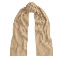 Szalik LAUREN RALPH LAUREN. Brązowe szaliki i kominy damskie Lauren Ralph Lauren, bez wzorów. Za 419.99 zł.