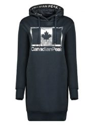 Canadian Peak Sukienka dresowa w kolorze granatowym rozmiar: M. Niebieskie sukienki damskie Canadian Peak, na co dzień, m, bez wzorów, z dresówki, bez kołnierzyka, bez ramiączek, midi, proste. Za 140.53 zł.