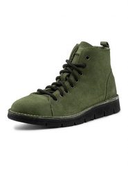 Natural world Skórzane botki w kolorze khaki rozmiar: 38. Brązowe botki damskie natural world, z wełny, bez obcasa, bez zapięcia. Za 193.24 zł.