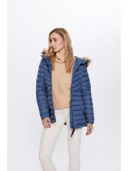 CANADA weather gear Kurtka zimowa w kolorze niebieskim rozmiar: XL. Niebieskie kurtki damskie CANADA weather gear, na zimę, xl, bez wzorów, z puchu, bez kaptura. Za 305.98 zł.