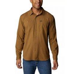 Koszula turystyczna męska Columbia Silver Ridge Utility Lite. Brązowe koszule męskie Columbia, m, bez wzorów, bez kołnierzyka, bez ramiączek. Za 359.00 zł.