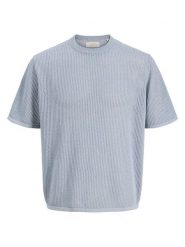 Jack & Jones Sweter "Jorcassis" w kolorze błękitnym rozmiar: L. Niebieskie swetry męskie Jack & Jones, l, bez wzorów, z bawełny, bez kołnierzyka. Za 85.95 zł.
