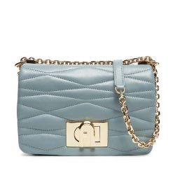Torebka Furla. Niebieskie torebki klasyczne damskie Furla, bez wzorów, wizytowe, bez kołnierzyka, bez ramiączek. Za 1,599.00 zł.