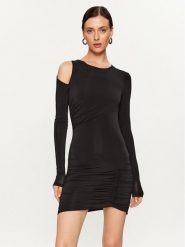 Pinko Sukienka koktajlowa Bey Blate Abito 102489 A1BQ Czarny Slim Fit. Czarne sukienki damskie Pinko, m, bez wzorów, z wiskozy, wizytowe, bez kołnierzyka, bez ramiączek. Za 989.99 zł.