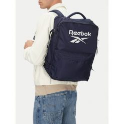 Plecak podróżny Reebok. Niebieskie plecaki męskie Reebok, bez wzorów. Za 219.99 zł.