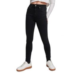 Damskie jeansy skinny z wysoką talią Superdry Vintage. Czarne jeansy damskie Superdry., bez wzorów, z jeansu. Za 371.65 zł.