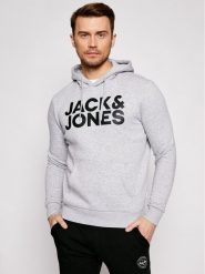 Jack & Jones Bluza Corp Logo 12152840 Szary Regular Fit. Szare bluzy bez kaptura męskie Jack & Jones, l, z bawełny. Za 189.99 zł.