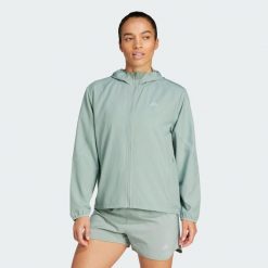 Kurtka Run It. Zielone kurtki damskie Adidas, xs, bez wzorów, z materiału. Za 299.00 zł.