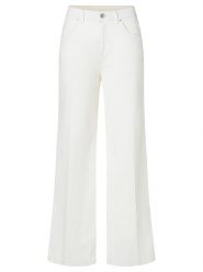 Timezone Spodnie "Cora" w kolorze białym rozmiar: W28/L30. Białe spodnie materiałowe damskie Timezone, bez wzorów, z materiału, klasyczne, z podwyższonym stanem. Za 117.99 zł.