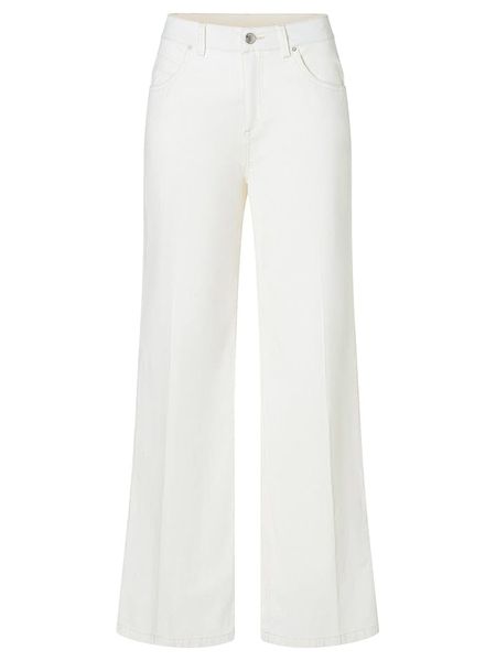 Timezone Spodnie "Cora" w kolorze białym rozmiar: W28/L30. Białe spodnie materiałowe damskie Timezone, bez wzorów, z materiału, klasyczne, z podwyższonym stanem. Za 117.99 zł.