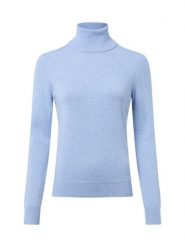 Franco Callegari Sweter z kaszmiru Kobiety Kaszmir niebieski, S. Niebieskie golfy damskie Franco Callegari, s, bez wzorów, z kaszmiru, bez ramiączek. Za 499.95 zł.