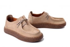 KOCH 241094 beige nubuck, półbuty damskie. Brązowe półbuty damskie KOCH, bez wzorów, z nubiku, bez obcasa. Za 309.90 zł.