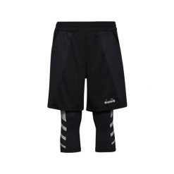 Spodenki krótkie męskie DIADORA POWER SHORTS BE ONE. Czarne szorty męskie Diadora, bez kołnierzyka. Za 119.99 zł.