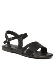 Clara Barson Sandały WS2515-01 Czarny. Czarne sandały damskie Clara Barson, bez wzorów, ze skóry, bez obcasa, na płaskiej podeszwie. Za 79.99 zł.