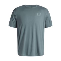 Koszulka Under Armour Sportstyle Left Chest. Niebieskie t-shirty sportowe męskie Under Armour, xs, z bawełny, bez ramiączek, na fitness i siłownię. Za 121.60 zł.