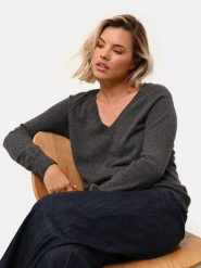 Just Cashmere Kaszmirowy sweter "Phoebe" w kolorze antracytowym rozmiar: S. Czarne swetry klasyczne damskie Just Cashmere, s, z kaszmiru, bez kołnierzyka. Za 369.99 zł.