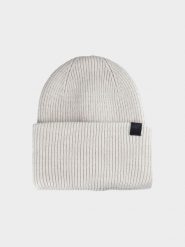 4F Czapka beanie uniseks - beżowa Uniwersalny. Brązowe czapki męskie 4f, na zimę, bez wzorów, z syntetyku, klasyczne. W wyprzedaży za 49.99 zł.