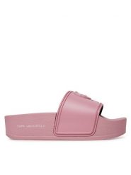 KARL LAGERFELD Klapki Kondo Maxi KL80819M Różowy. Czerwone klapki damskie Karl Lagerfeld, bez wzorów, z tworzywa sztucznego, bez obcasa. Za 349.99 zł.