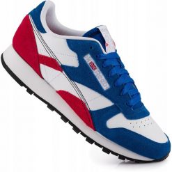Damskie buty sportowe do chodzenia Reebok Classic Leather. Białe buty sportowe na co dzień damskie Reebok, z aplikacjami, z materiału, trekkingowe, reebok classic. Za 269.00 zł.