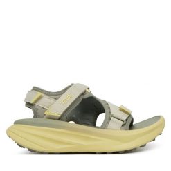 Sandały Teva. Zielone sandały damskie Teva, bez wzorów, bez obcasa, na płaskiej podeszwie. Za 499.99 zł.