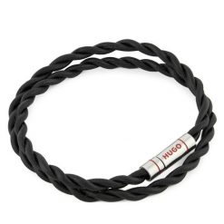 Bransoletka HUGO. Czarne biżuteria dla mężczyzn Hugo. Za 339.99 zł.