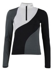 Peak Mountain Koszulka funkcyjna "Aramis" w kolorze czarno-szaro-białym rozmiar: S. Białe bluzki sportowe damskie Peak Mountain, s, bez wzorów, bez ramiączek. Za 122.38 zł.