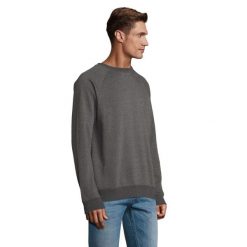 Bluza Unisex Space Melange Dla Dorosłych. Szare bluzy sportowe damskie SOL'S, l, bez wzorów, z bawełny, bez ramiączek, długie, z kapturem. Za 116.99 zł.