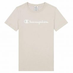 Koszulka z krótkim rękawem Damska Champion Big Script Logo Biały. Białe t-shirty damskie CHAMPION, xs, bez wzorów, bez kołnierzyka. Za 120.45 zł.