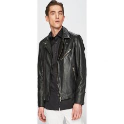 Selected - Kurtka skórzana. Czarne kurtki męskie Selected, m, bez wzorów, z bawełny, bez kaptura. W wyprzedaży za 639.90 zł.