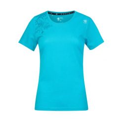 Koszulka damska Rafiki Akiyo. Niebieskie bluzki damskie Rafiki, bez wzorów, sportowe, bez kołnierzyka, bez ramiączek. Za 214.50 zł.