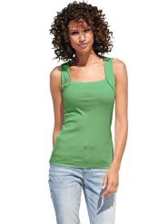 Heine Top w kolorze zielonym rozmiar: 46. Zielone topy damskie Heine, bez wzorów, z bawełny, bez kołnierzyka. Za 43.99 zł.