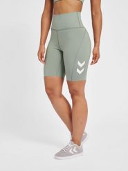 Damskie wysokie szorty Hummel MT Grace. Zielone spodenki sportowe damskie HUMMEL, l, z elastanu, na fitness i siłownię. Za 212.45 zł.