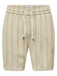ONLY & SONS Szorty "Onstel" w kolorze beżowym rozmiar: XXL. Brązowe szorty męskie Only & Sons, bez kołnierzyka. Za 78.66 zł.
