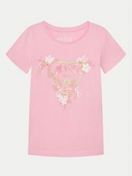Guess T-Shirt K5GI14K6YW4 Różowy Regular Fit. Czerwone koszulki dziewczęce Guess, z aplikacjami, z bawełny, bez ramiączek. Za 79.99 zł.