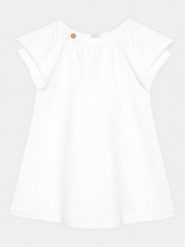 United Colors Of Benetton Sukienka codzienna 3LHAAV006 Biały Regular Fit. Białe sukienki dziewczęce United Colors Of Benetton, bez wzorów, z bawełny, bez ramiączek. Za 49.99 zł.