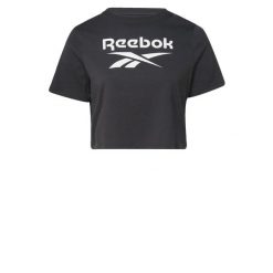 T-shirt treningowy damski Reebok H62527. Czarne t-shirty damskie Reebok, bez wzorów, bez kołnierzyka. Za 69.00 zł.