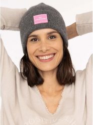 Zwillingsherz Czapka "Zwillingsherz" w kolorze antracytowym rozmiar: onesize. Czarne czapki zimowe damskie Zwillingsherz, z materiału. Za 149.66 zł.