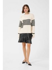 CULTURE Sweter w kolorze biało-czarnym rozmiar: XXL. Białe swetry klasyczne damskie Culture, xxl, ze splotem, bez kołnierzyka. Za 130.99 zł.