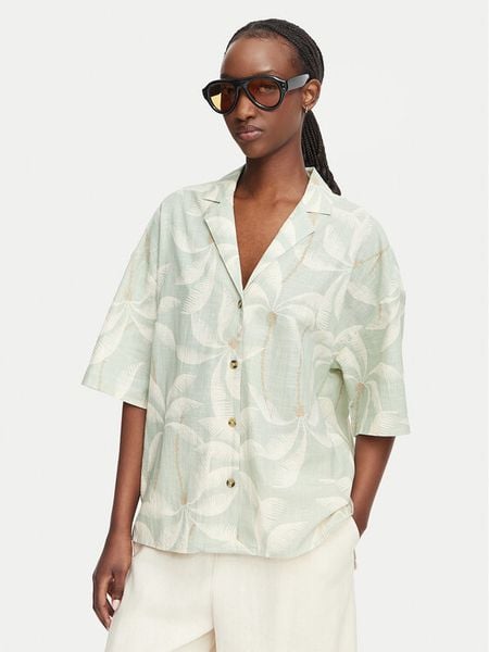 Billabong Koszula Beach Side 24B041501 Zielony jasny Relaxed Fit. Zielone koszule damskie Billabong, m, bez wzorów, z bawełny, bez kołnierzyka, bez ramiączek. Za 205.99 zł.