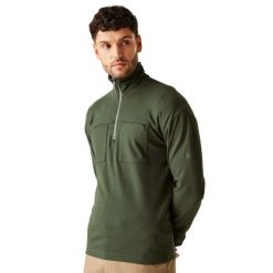 Bluza turystyczna męska Regatta Ferdo. Zielone bluzy bez kaptura męskie Regatta, m, z bawełny. Za 131.04 zł.