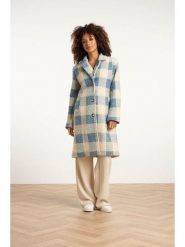 Smashed Lemon Płaszcz przejściowy w kolorze kremowo-błękitnym rozmiar: L. Brązowe płaszcze damskie Smashed Lemon, l, bez wzorów. Za 218.05 zł.