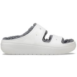 Japonki Crocs Classic Cozzzy Sandal. Białe klapki damskie Crocs, z materiału. Za 202.99 zł.