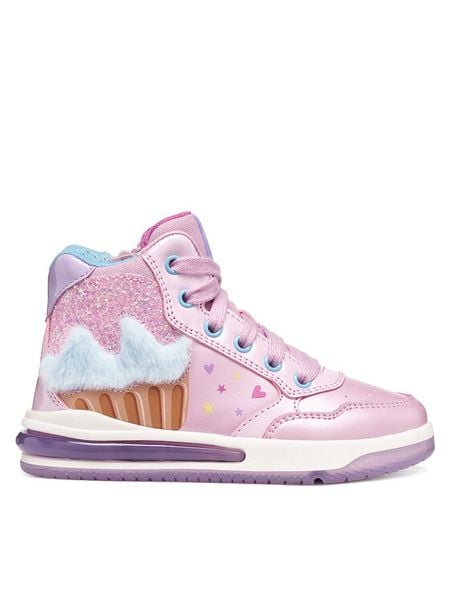 Geox Sneakersy J Sketlite Girl J66NWB 0NFKN C8207 M Różowy jasny. Czerwone buty sportowe dziewczęce Geox, bez wzorów, ze skóry, bez zapięcia. Za 299.99 zł.