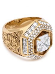 Guess Pierścionek JUBR06 187JW Złoty. Żółte pierścionki damskie Guess, metalowe. Za 336.99 zł.