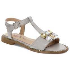 Beżowe Sandały S.Barski Eleganckie Obuwie Damskie. Brązowe sandały damskie S.BARSKI, bez wzorów, bez obcasa, na płaskiej podeszwie. Za 109.00 zł.