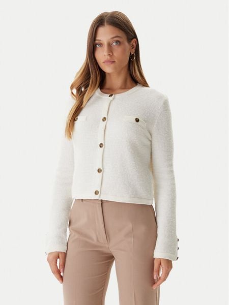 Guess Kardigan W5BR0A Z4040 Écru Slim Fit. Kardigany damskie Guess, s, z aplikacjami, z syntetyku. Za 299.99 zł.